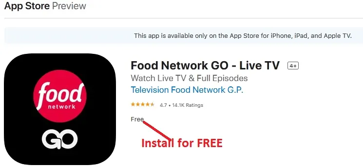 Food Network Go on Apple TV