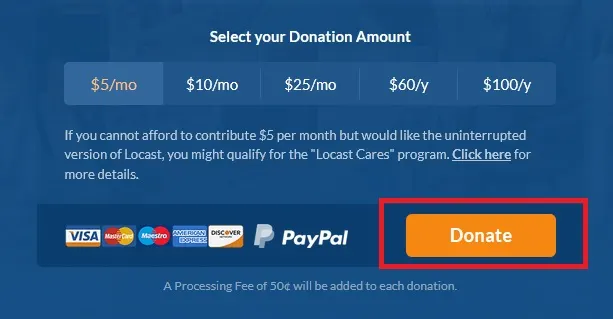 Locast Donate