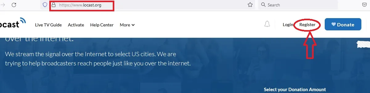 Locast Register